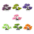 Miniatyrbillede 3 af 5: Kunstig Bonsai Potte Simuleret Fyrtræ Pottet Ornament A6