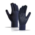 Miniatyrbillede 3 af 7: Vinterstrikkede varme handsker Tykke ensfarvede varme Touch Warm Ridi GRÅ OneSize GRAY OneSize