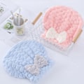 Miniatyrbillede 4 af 5: Magisk Mikrofiber Hårhåndklæde Superabsorberende Hårhåndklæde Wra Grå