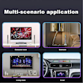 Miniatyrbillede 2 af 5: Rytm Lydstyret RGB-lys Musik Ambient Light 32 LED Farverig Lampe Type-c Genopladelig Sort Black
