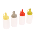 Miniatyrbilde 8 av 8: 4 stk Minisåsflaske påfyllbar ketchup honung salatbeholder