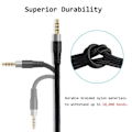 Miniatyrbillede 5 af 7: Flettet Kabelforlængerkabel til HyperX Cloud Headset Kabel Lydstyrke Kontrol A