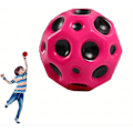 Pikkukuva 1 / 5: Rymdbollar Extrem hög studsande boll & popljud Meteorrymdboll, pop studsande rymdboll Gummistudsboll Sensorisk boll Rose Red