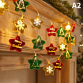 Miniatyrbillede 1 af 8: 1,5m 10Led Julelys Kæde Snemand Julemand Juletræ A2 onesize A2 onesize