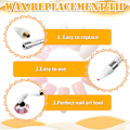 Miniatyrbild 3 av 8: 5 st utbytbara nagelprickande vax Pennhuvud Pärlor Strass White onesize White onesize