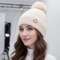 Miniatyrbillede 2 af 7: Vinter Tyk Varm Hue Forældre Barn Varm Strikket Vinter Hue Khaki one size Khaki one size
