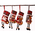 Miniatyrbild 4 av 4: 4 stycken Julstrumpor Julstrumpor Julstövel Hängande Strumpor Sockor Julstrumpa Julstrumpor Presentpåse Hängande Godis