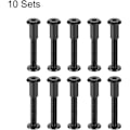 Pikkukuva 3 / 4: Ruuvistolppa, sopii 5/16\" (8 mm) reikäkokoon, uros M6x50 mm sidontatapit, nahkakiinnike, hiiliteräs, musta, 10 sarjaa