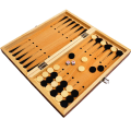 Miniatyrbillede 4 af 8: Træ Magnetisk Skak 3 i 1 Sæt Bærbar Foldbar Puslespil Atletisk Brætspil Legetøj W7703H(34CM)