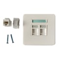 Miniatyrbilde 1 av 5: 86 mm Dual-port Cat6 Modul Rj45 Lan Socket Panel Amp Interface Dator Nätverk Telefon Vägg Switch Plug Vit för hemmet