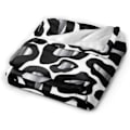 Miniatyrbilde 2 av 5: Krom og svart leopardgepard Dyreprint teppe Myk flanellfleece Varm teppe for sofa, seng, sofa, stol, kontor, reiser, camping-r424 50x40in 125x100cm