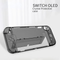 Pikkukuva 2 / 5: Yhteensopiva Nintendo Switch OLED Crystal Protective Shell NS Uusi koneen suojakotelo Split Flip Transparent orange