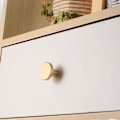 Miniatyrbillede 2 af 5: Skabsgreb i Messing, Guld Møbelknopper, Runde Skabsknapper, Guld Messing Skabsgreb, Køkkenlågegreb til Indretning