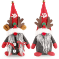 Miniatyrbilde 1 av 5: 2 stk Julenisser i Plysj Dekorasjoner Nisser Ornament Nordisk Elf Dukke