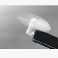 Pikkukuva 3 / 4: Mini Tuuletin - E.F.CONNECTION - USB Type-C - Kannettava - Hiljainen - 8,5 cm halkaisija, valkoinen