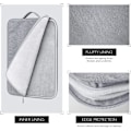 Miniatyrbilde 2 av 5: 13-tommers bærbar PC-veske Vanntett Myk Porteføljeveske Beskyttelse for MacBook Air 13 M2 M1 A2681 A2337 A2179(2018-2022)/MacBook Pro 13 M2 M1 A2338 Grå