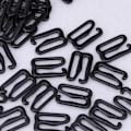 Miniatyrbillede 3 af 11: 100 stk Metal BH-stroppjusteringskrog Push Hook Spænde Syning Håndværk Sort 12MM