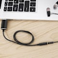 Pikkukuva 2 / 11: USB-3,5 mm -ääniadapteri, USB-aux-kaapeli, jossa on TRRS 4-napainen mikrofonituki, musta