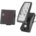 Miniatyrbild 4 av 5: Justerbar 10 LED-chips solcellsdriven induktionsvägglampa strålkastare för utomhusträdgårdskorridor