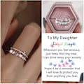 Miniatyrbillede 1 af 5: Til min datter Fidget Ring, til min datter sommerfuglring, datter gave fra mor Angst ringe