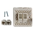 Miniatyrbilde 4 av 5: 86 mm Dual-port Cat6 Modul Rj45 Lan Socket Panel Amp Interface Dator Nätverk Telefon Vägg Switch Plug Vit för hemmet