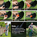 Miniatyrbilde 2 av 4: Pakke med spole for gresstrimmer med 1 spoledeksel og 1 fjær, trimmerspole for Black and Decker-trimmere