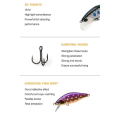 Pikkukuva 5 / 5: Minnow Baits Fiskkrokar VÄRI VÄRI