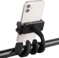 Telefonholder, Fleksibel Silikone Svanehals, Justerbart 360° Roterende Greb, Til Barnevogn, Bil, Løbebånd, Cykel, Båd, Sort