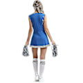Pikkukuva 3 / 5: Naisten koululaisia musikaali Halloween-juhla cheerleader-asu mekko sininen blue M