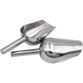 Miniatyrbilde 1 av 5: 2 stk isskje i rustfritt stål, liten matserveringsskje for kjøkken, bar, bursdagsfest, bryllup og buffet, sølv, 19 cm