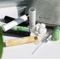 Miniatyrbilde 8 av 8: Bærbar påfyllbar parfyme sprayflaske Marmorering Tom Innhold Hvit & Gull 10ml tom White & Gold 10ml empty