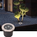 Pikkukuva 6 / 8: LED-maavalaisin Vedenpitävä lattiavalaisin Ulkona Puutarhapolku Lämmin valkoinen 3W Warm White 3W