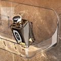 Miniatyrbillede 4 af 5: Badrum Transparent Hyllställ Väggmonterat tvättställ No-punch B