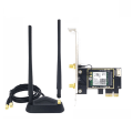 Miniatyrbilde 4 av 5: 3000Mbps WiFi 6 for Intel AX200 PCIe trådløs nettverksadapter Dual-Band 2,4G/5Ghz AX200NGW BT5.1 for Windows10 stasjonær PC null - Med 10DB antenne