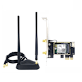 Miniatyrbillede 4 af 5: 3000Mbps WiFi 6 til Intel AX200 PCIe trådløs netværksadapter Dual-Band 2,4G/5Ghz AX200NGW BT5.1 til Windows10 stationær PC null - Med 10DB antenne