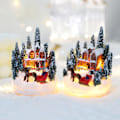 Pikkukuva 2 / 8: Joulu LED-valosarja Santa Castle Snow House Luminous A 1PC A 1PC