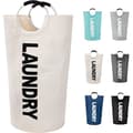 Laundry basket with padded handles, waterproof laundry hamper foldable, laundry basket for bathroom, laundry room, dorm white white white white