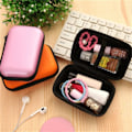 Miniatyrbillede 2 af 7: Mode headset Skydda bära hårt case förvaringsbox hörlurar hörlurar 12x8x4cm Rød 12x8x4cm Red