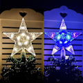 Pikkukuva 2 / 7: 15cm Joulukuusen huippulamppu Led Hohtava tähtivalopentagrammi A1 yksi koko A1 one size