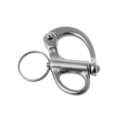 Miniatyrbild 2 av 5: Metallrigg Segling Fast Bail Snap Shackle Fixed Eye Snap Hook Segelbåt 96mm