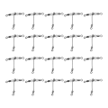 Miniatyrbillede 1 af 5: 20 stk T-formet Lysende Fiske-Swivel 3-vejs Connector Krydslinje Rullende Swivel med Perler 4x5 #