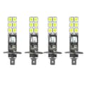 4 stk H1 6000k Superhvite 80w LED-frontlyspærer Kit Tåkekjørelys