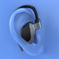 Pikkukuva 3 / 5: Melua vähentävät nappikuulokkeet Sisäänrakennetut kevyet langattomat kuulokkeet musiikin kuunteluun hopea harmaa silver grey
