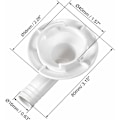 Miniatyrbillede 2 af 3: AC afløbsslange konnektor albue fitting endekappe til mini-split og vindues AC enheder 40mm 1 stk
