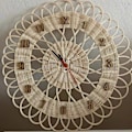 Miniatyrbild 2 av 11: Rund Willow Rattan Väggklocka Hushåll Väggklocka Retro Väggklocka för Vägg null - A