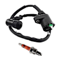 Pikkukuva 4 / 5: Sytytyspuola Solenoidirele Jännitteensäädin 5-PIN CDI-boksi Sytytystulppa 50Cc 70Cc 90Cc 110Cc 125Cc Go Kart Mopoille