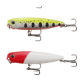 Miniatyrbillede 5 af 5: 2st Lure Dog Ringing Beads Penna Flydende Vand Hård Lokkemad 6,5 Cm5,5 g Kaste Søvand Simulering Lokkemad Gul med sorte prikker