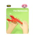 Miniatyrbild 3 av 5: Barn Lek Mat Grill Låtsas BBQ Tillbehör Finmotorik Leksak Matlagning Födelsedagspresent Utomhusleksaker