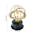Miniatyrbild 5 av 5: Solsystemet Planet Perpetual Motion Bordsskiva Ornament Rotation Swing Globe Toy