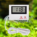 Miniatyrbillede 3 af 5: LCD-skærm Digital termometersensor til køleskab/akvarium/fisk til tank 3 FT 1MM sonder Terrariumtemperatur
